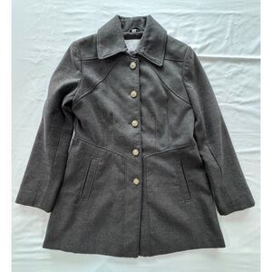 Jessica Simpson Grey Coat JOCMA145 Women's L Toggle Closure Polyester